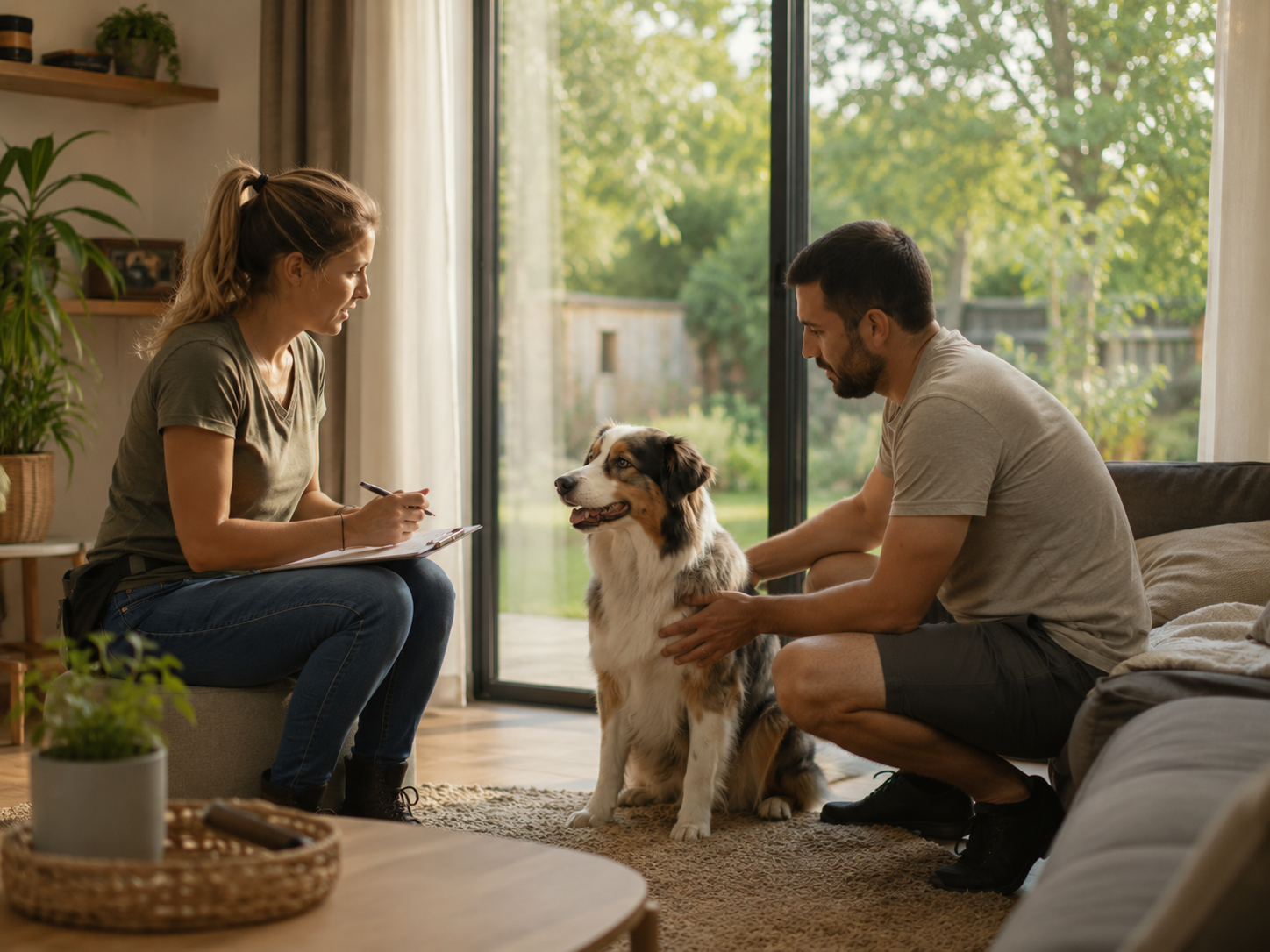 Bilan comportemental à domicile avec chien et propriétaire
