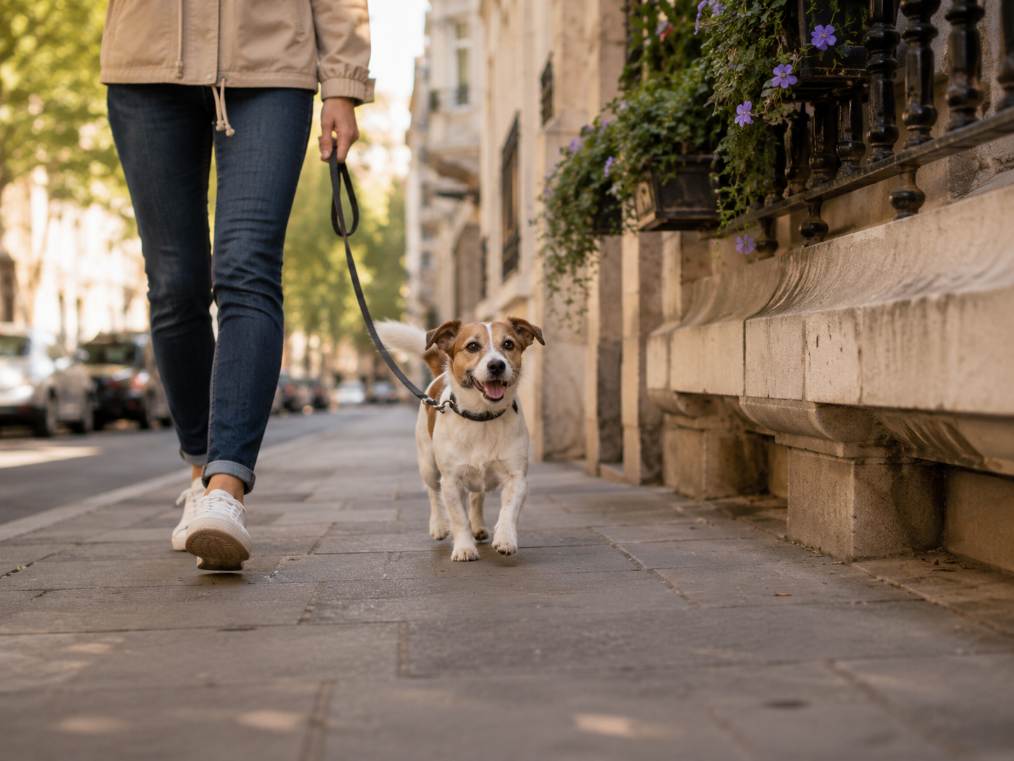 Promenade de chien en ville à Puiseux-en-France et alentours
