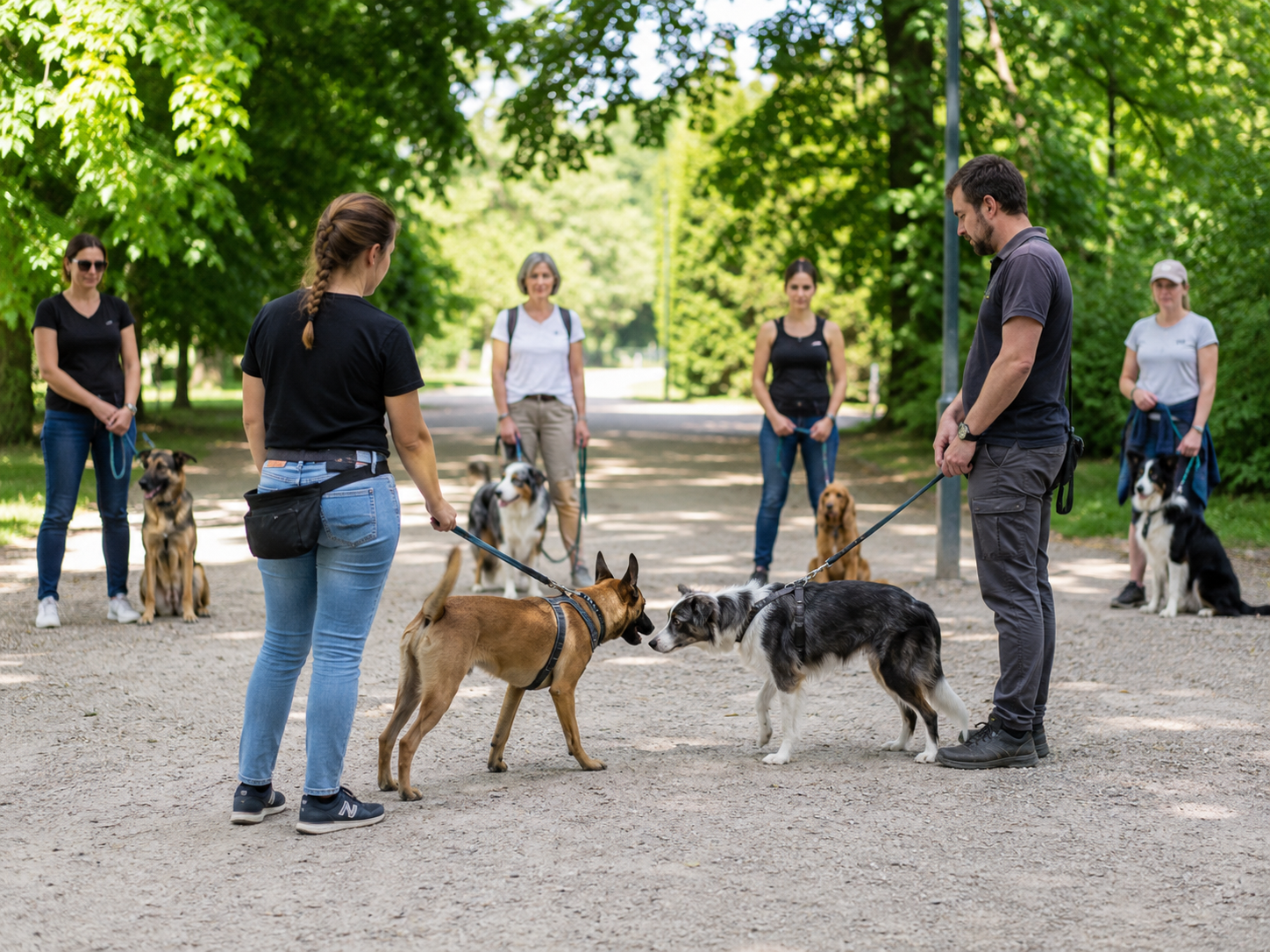 Cours collectif chien Val-d'Oise pour travailler la sociabilité avec les congénères