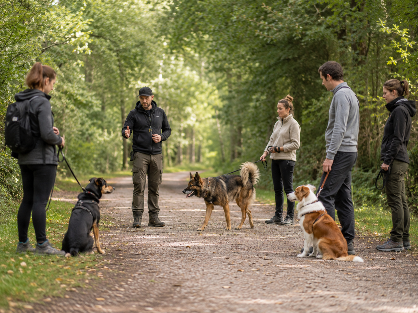 Balade éducative chien Val-d'Oise pour travailler la sociabilité et les interactions